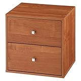 木製 キューブボックス 収納 ボックス シェルフ ディスプレイ 収納ボックス BOX 〔引き出し〕 ブラウン