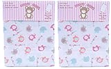 Honey Baby Pink Elephant Toddler Bed or Crib Sheets (100% Cotton) by Snugly Baby
