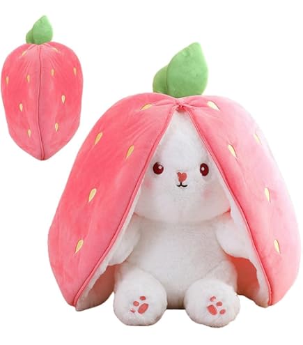 Amazon.co.jp: Yyiingkku いちごうさぎ ぬいぐるみ うさぎ 人形 変身