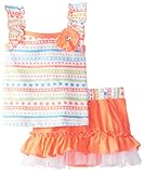 Little Lassベビー女の子スクーターセットPrinted withコサージュ カラー: オレンジ
