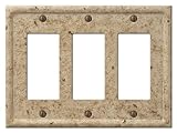 Amertac 8351RRRNC 3 Rocker GFCI Texture Stone Noce Wallplate [並行輸入品]