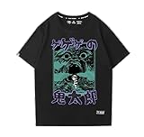 [DJUNA] ゲゲゲの鬼太郎 鬼太郎 沙村広明 復古 アニメ 漫画 流行 Tシャツ メンズ/レディース スポーツ 夏服 人気 プリント シャツ トップス 半袖 無地 通気性 ゆったり おもしろTシャツ
