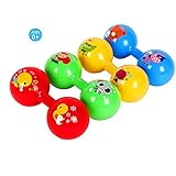 MINIbaby 1ピース膨らませベビー乳児ボールRattle andダンベルDevelopmental Musicalソフトtoy-colorランダム