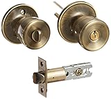 Tulip Entry Knob, Antique Brass (3 pack) [並行輸入品]