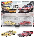 ホットウィール(Hot Wheels) プレミアム 2パック '72 プリマス クーダ FC/プリマス ダスター ファニーカー 【3才~】 HFF29 イエロー/レッド