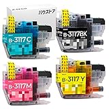 バウストア Brother LC3117 互換インクカートリッジ 4個 MFC-J6980CDW MFC-J6580CDW MFC-J6983CDW MFC-J6583CDW MFC-J5630CDW