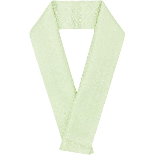 Amazon | 重ね衿 訪問着 伊達衿 正絹 黄色 花やわらぎ 唐織 菱