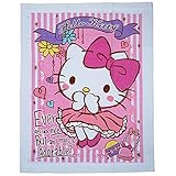 【本体綿100％】2017年 夏物 アンパンマン・ハローキティ お昼寝タオルケット Anpanman HELLO KITTY ハローキティ-ピンク◇85×115cm