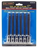 6-pc。3 / 8ドライブX 5ボールポイント六角ビットソケットセット – メトリックby Cal