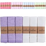 StoreofbabyJP　タオル　柔らかい　肌さわり抜群　ビブ　フェイスタオル　保温性　吸水性　通気　無添加　湯上りタオル　沐浴タオル　ベビーバスタオル　十二色選択でき　6枚セット (ホワイト+パー