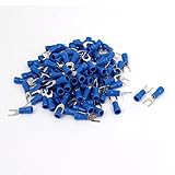 SV1.25-4 AWG 22-16事前絶縁フォーク端子コネクタ220pcsブルー