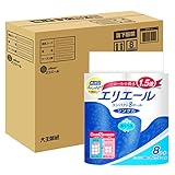 エリエール トイレットペーパー 1.5倍巻き 82.5m×32ロール(8ロール×4パック) シングル パルプ100% リラックス感のある香り