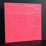 壁紙3D弾性brickTVの背景のレンガ60 * 60CM 3D壁のステッカーのリビングルームフレキシブルフォームのレンガのステッカーのベッドルームの模造の柔らかい袋接着剤の背景の壁紙1つを得る ( 