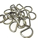 ECOKIJI(エコキジ) Dカン 15mm 20mm 26mm 32mm 38mm 50mm厚みも選べる豊富なバリエーション線径約2.7/3.7/4.7mm 20個セット 手芸 アクセサリーパーツ 手芸用カン (アンティークゴールド，20mm (S)線径3.7mm)(DKS20A20)