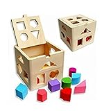 NUOLUX Set of Kids Educational Wooden Building Block Toddler Toys [並行輸入品]