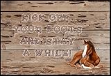 Caroline's Treasures Kick Off Your Boots and Stay a While Indoor or Outdoor Mat, 24' x 36', Multicol