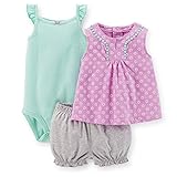 Carter's カーターズ　ガールズ　ロンパース＆カボチャパンツ　2点セット　ボディスーツ カバーオール　女の子　ベビー服 (9M)