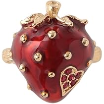 【ANNA SUI アナスイ】いちごモチーフリング/赤/11～12号 ANNA SUI】即対応 いちごモチーフリング (ANNA SUI/指輪・リング