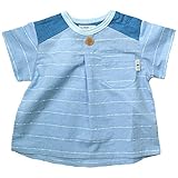 《初夏盛夏対応》(日本製) BO-PEEP(ボーピープ) 先染めコードボーダー半袖オーバーシャツ 90cm /SA NO.DP-72704
