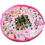 (Pink) - BLUETOP Toys Bag Mat Creative Portable 59" Play Organiser Storage with Drawstring for Kids 