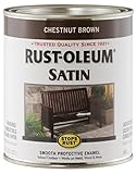 Rust-Oleum 7774502 Stops Rust, 32 oz. Quart, Chestnut Brown Satin Finish [並行輸入品]