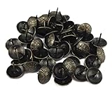 Yueton 50個16 mm DaisyパターンアンティークドアNailsボタンTacks