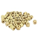 SODIAL(R) 射出成形3ミリメートル x 5ミリメートル x 4ミリメートル継手ナールルスレッドインサート50個