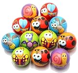 FIVOENDAR 12 Pack Fun Insect Lover Stress Balls Cute Hand Wrist Stress Reliefs Squeeze Balls for Kid