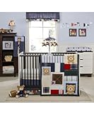 Kids Line Oxford Bear 4-Piece Crib Bedding Set - blue/green, one size by KidsLine