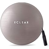 エレコム バランスボール 65cm フィットネス 空気入れ付き グレー HCF-BB65GY