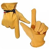 Beho-OZERO防水作業手袋安全ガーデン手袋レザー溶接防護ガラス取扱い