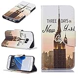 Samsung Galaxy S7 ケース カバー UNEXTATI 高品質 PUレザー 手帳型 ケース 財布型 ウォレット型 衝撃吸収 保護カバー カード収納 ホルダー 横開 スタンド機能 マグネッ