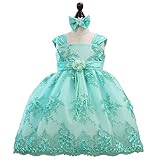 ベビードレス ベビークラリス 結婚式 子供 ドレス パーティー フラワーガール お宮参り セレモニー フォーマル [リトルプリンセス] Little Princess アクアグリーン 80cm