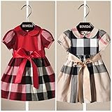 (モモズファッションショップ) Momo´s fashion shop 3way おめかし ワンピ チェック 柄 ベビー キッズ ワンピース 女の子 用 (01：レッド・90cm)