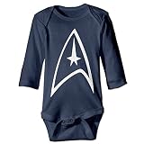 Star Trek Badge Logo 夏 ベビー ロンパース 可愛い 半袖 柔らか カバーオール 綿 赤ちゃん 新生児 プレゼント 出産祝い ベビーパジャマ ベビー服 男女兼用