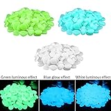 Pawaca 220個セット夜光石 蓄光石 光る 彩り石 水槽 水槽飾り 舗装 庭づくり アクアリウム 鑑賞用 アクアリウム用具 レイアウト用品 グローストン 夜間蛍光 水槽用 アクセサリー