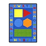 Joy Carpets Kid Essentials Early Childhood Alphabet Shapes Rug Multicolored 7'8 x 10'9 [並行輸入品]