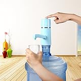 飲料水ポンプ 電動 ウォーターポンプ 充電式バッテリー ディスペンサー　吸水ポンプUSBケーブル付き　携帯便利　自動的　家、学校、オフィスなどに対応 (ブルー)