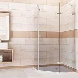 Vigo Verona 38 x 38-in。Frameless neo-angleシャワーエンクロージャwith .375-in。クリアガラスとつや消しニッケルハードウェア 38 VG6061CHC