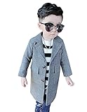 [FERE8890] 男の子 ラシャコート 子供 コート ロング 折り襟 グレー ファッションスーツタイプ 秋冬 防寒 お出かけ 旅行 男女兼用 グレー 身長90CM