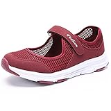 JOINFREE　中高年　新品　人気　ウオーキングシューズ　ランニングシューズ　春夏専用　ナースシューズ　メッシュ　赤い　25.0cm