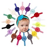 anboo 18pcs Babys女の子伸縮性Shabby Flowerヘアバンド写真撮影ヘッドバンド