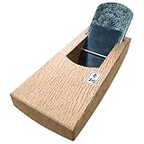 常三郎 春蘭 四方反り鉋 押(裏) 金付 白樫 42mm