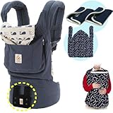 エルゴベビー 抱っこ紐 (ベルト付） オリジナル/マリーン・防寒セットL 【正規品2年間保証-SG認定】 +防寒ケープ＆よだれパッド