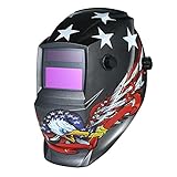 KKmoon 工業用 溶接ヘルメット 太陽光発電 自動化溶接ヘルメット 調整可能 ヘッドバンド付き TIG MIG