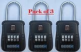 Beisenハードウェアキーロック安全不動産ボックスwith set-your-own組み合わせロック、( 3パック)