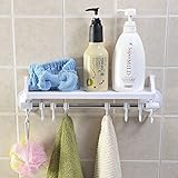 サクションカップ一層バスルームバスルームホルダー棚とフックタオル棚