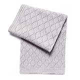 Esteffi Diamond Wool Blend Baby Blanket Grey [並行輸入品]
