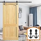 HomeDeco Hardware 引き戸レール リビングドア 吊る木門 北欧ホーロー 引戸金物 16 FT (4.88メートル) シングルドア