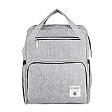 Baosity 多機能バッグ　マザーズバッグ　バックパック　大容量　ママリュック　防水　哺乳瓶　ベビー用品　おむつ収納　全6色 - グレー
